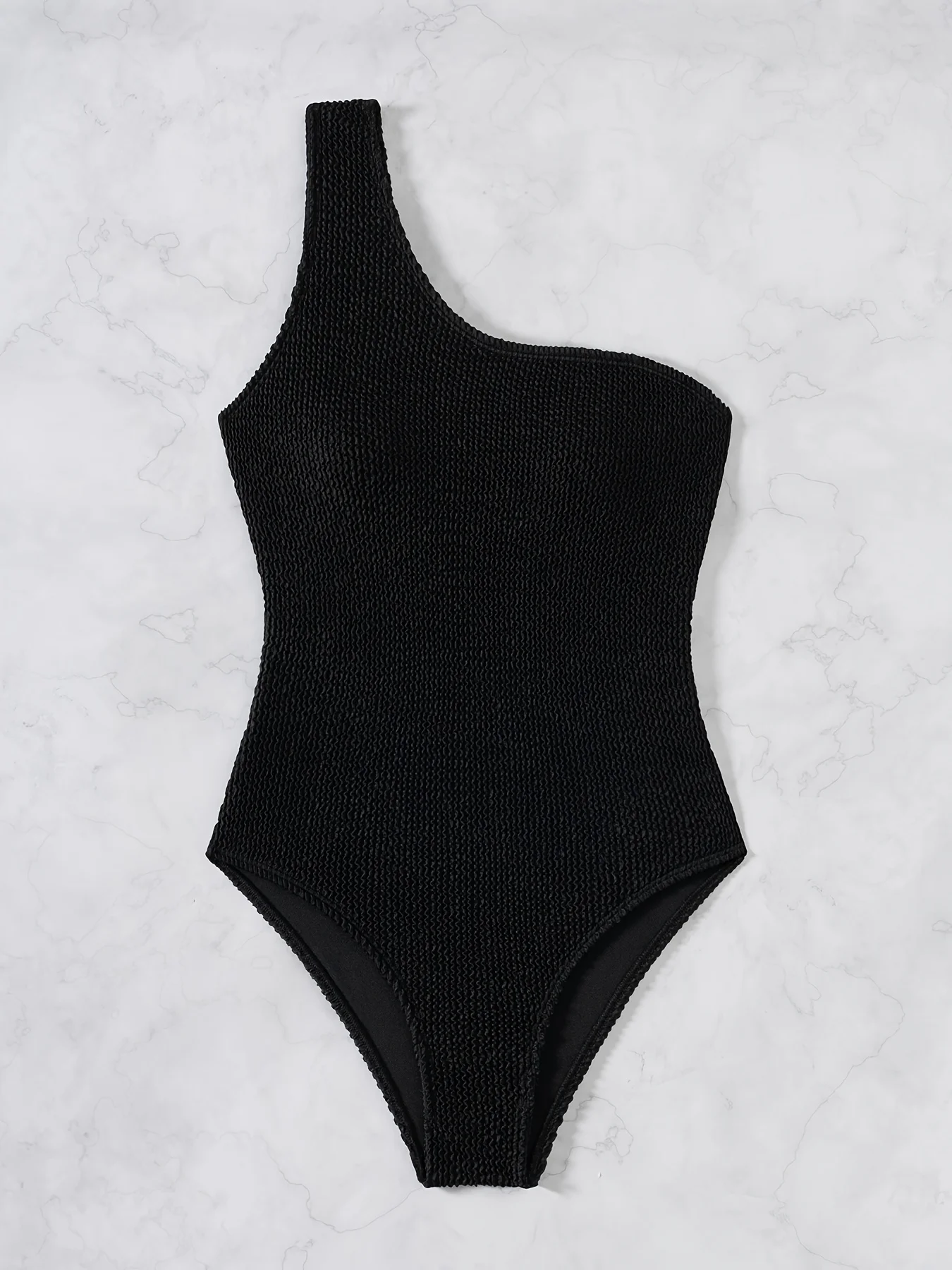 ZTVitality Sexy Black One Piece 2025 New Arrival Padded Bra One Shoulder Swimsuit Women's Swimwear Summer Beachwear Monokini