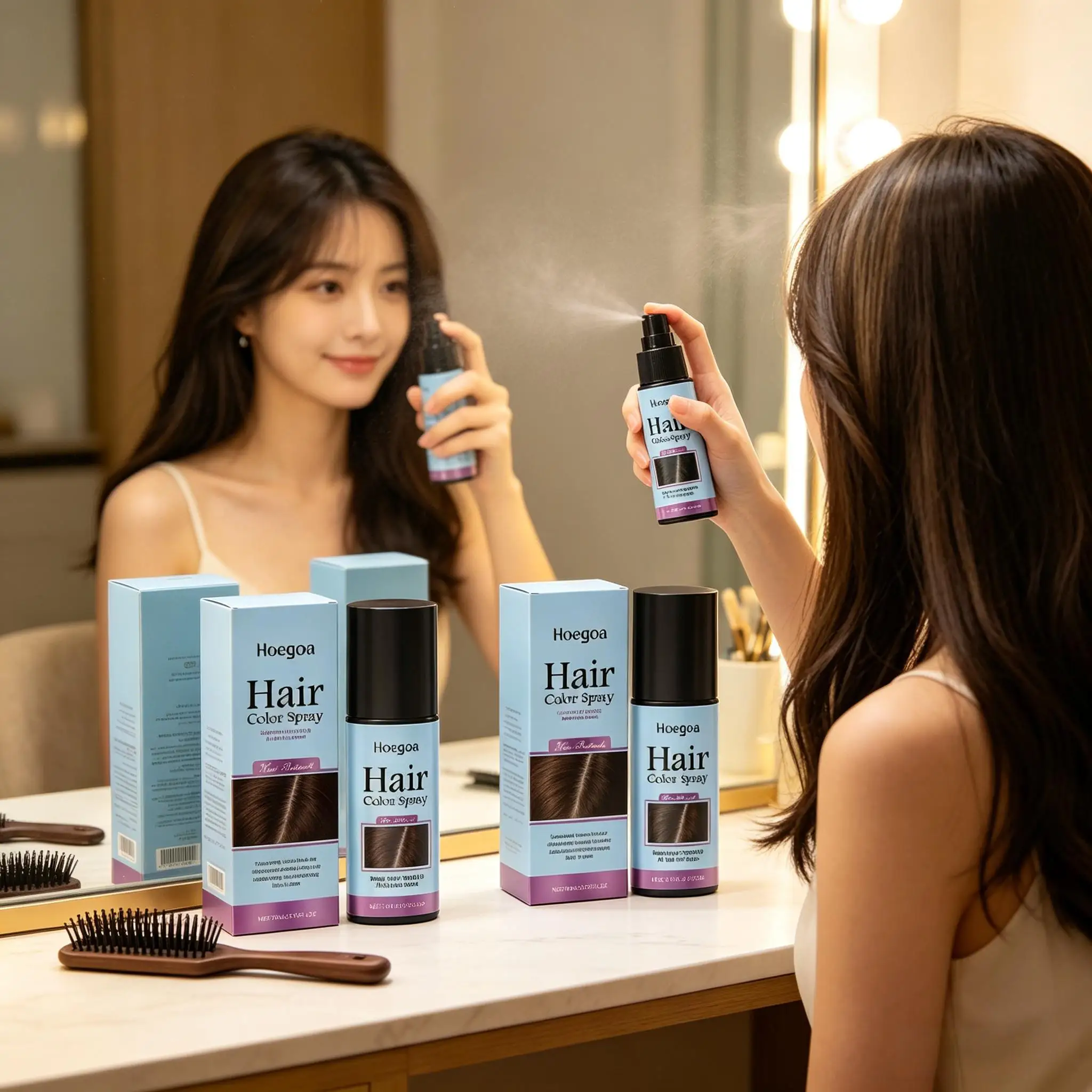 Temporary Hair Color Spray High Coverage Color Correction Easy to Wash Cover White Hair Roots Hair Dyeing Spray Styling Products