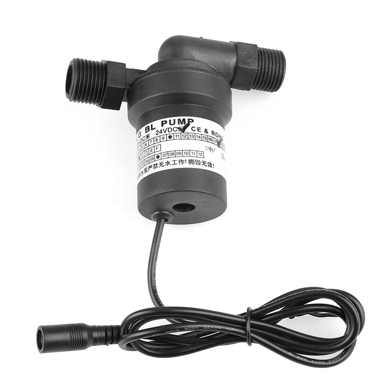 DC24V 18W for solar Water Heater Pump for Hot Circulation, 1/2 BSP Inlet/Outlet Threads, Durable & Efficient