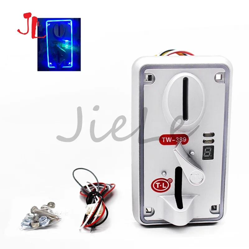 TW-389 Multi Coin Acceptor LED Panel for Arcade Games, Coin Pusher Machine, Timer Control Box, Stainless Steel, Excellent Price