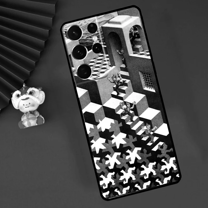 Escher Staircases Case For Samsung Galaxy S21 S22 S23 S24 Ultra Plus S20 FE S8 S9 S10 Note 10 20 Ultra Cover