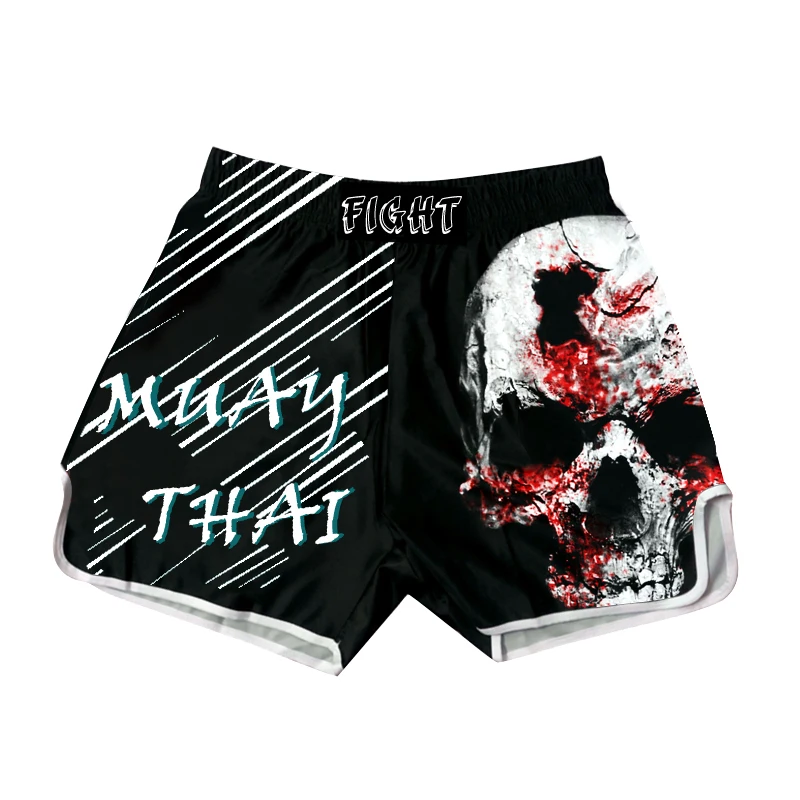 Custom Men's Muay Thai Shorts Adult Tracksuit Set Fitness Training T-Shirt Swimsuit MMA Brazilian Jiu-Jitsu American Flag