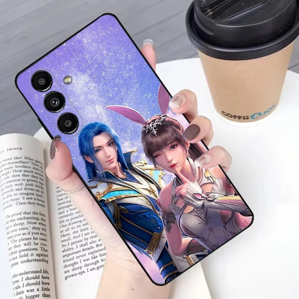 Capa de telefone Soul land Douluo Continent para Samsung S 25,24,21,22,23,30,20,Ultra,Plus,Fe,Lite,Note,10,9,5G preto macio