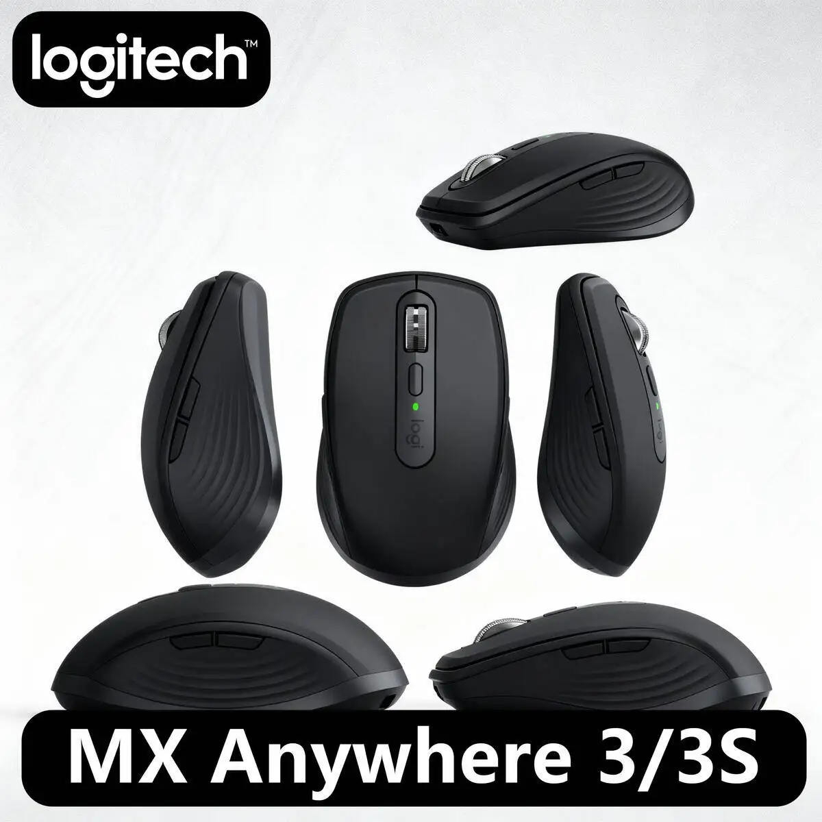 

Logitech MX Anywhere 3S Wireless Mouse, 8000 DPI Darkfield, MagSpeed, Logitech Flow, USB-C Fast Charge, Quiet, Mac/Windows/iPad