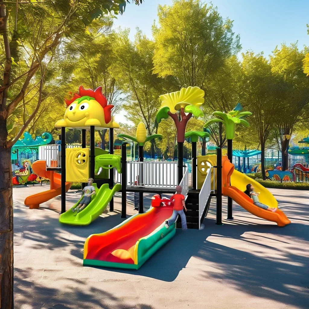 Beautiful Outdoor Amusement Equipment Plastic Slides for Kids Playhouse Garden and Sports Park Playgrounds