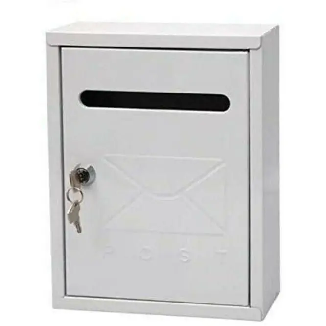 Maxia market metallic outdoor mailbox, 3 colors, house motif, outdoor posts, for letters