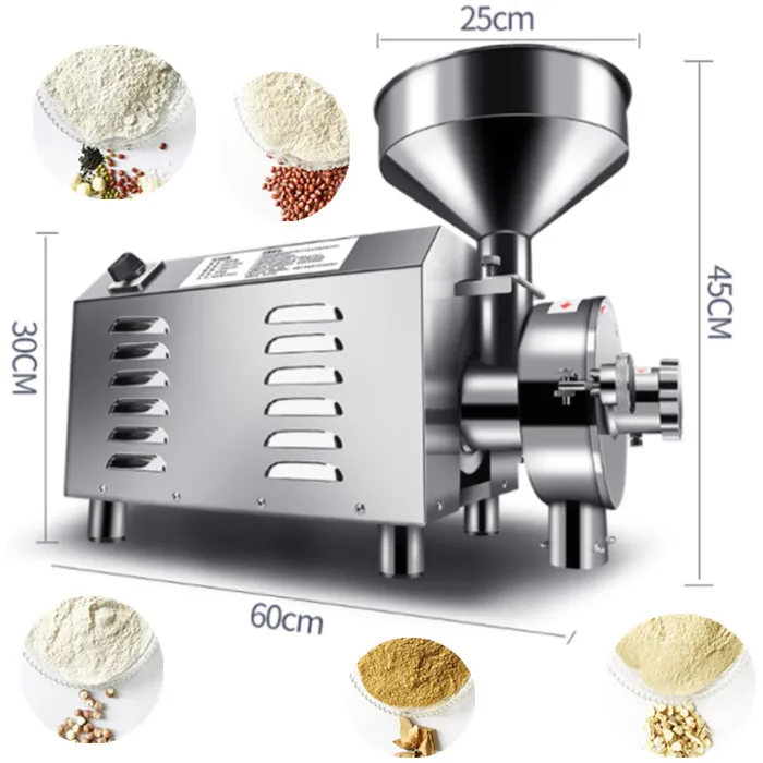 for^Wet and Dry Electric Four Mill Food Chili Pepper Rice Wheat Maize Grain Corn Grinder Grinding Milling Crushing Machine