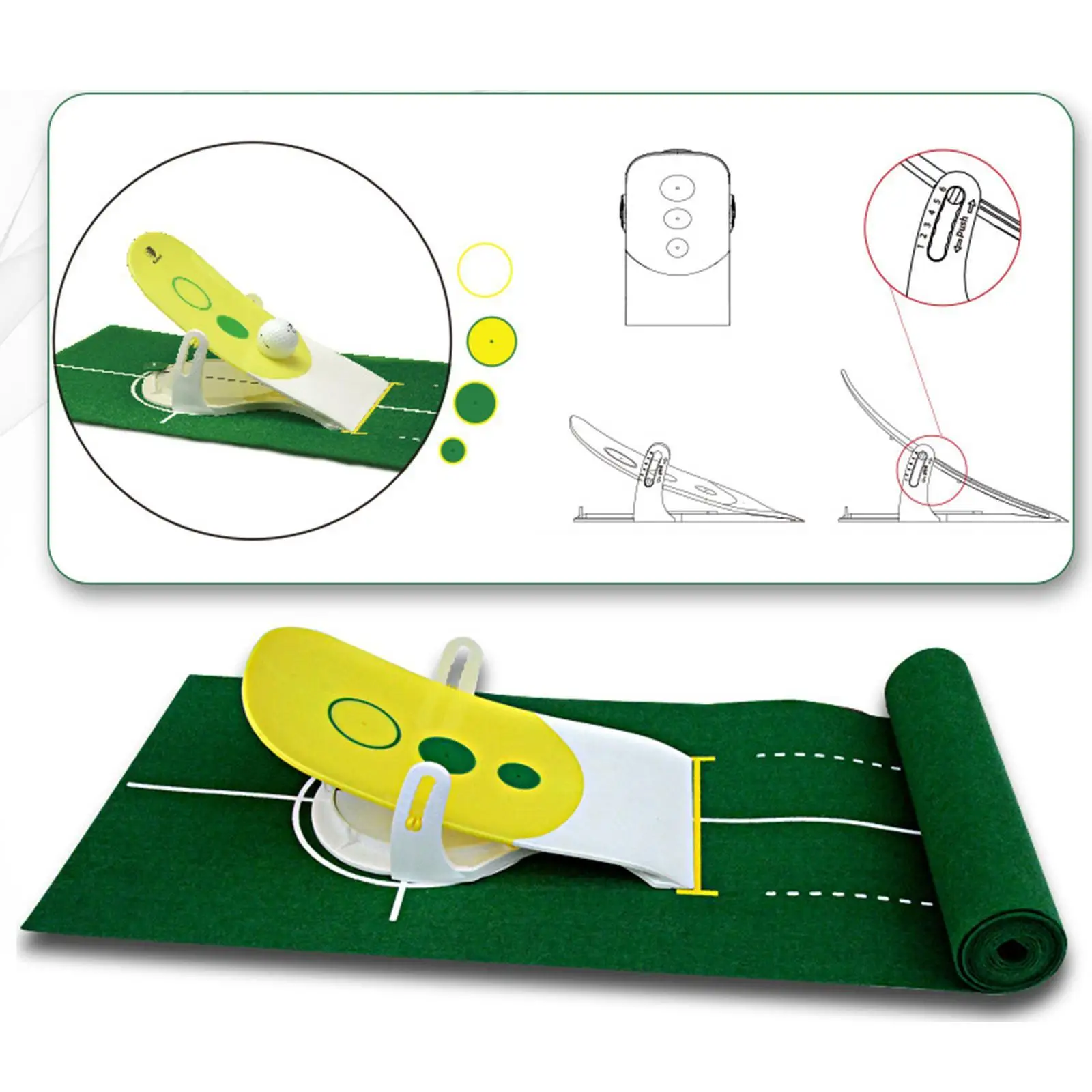 Golf Putting Mat Golf Putting Practice Mat Golf Mat Golf Putter Trainer for Home Indoor Outdoor Garden Office Golf Accessories