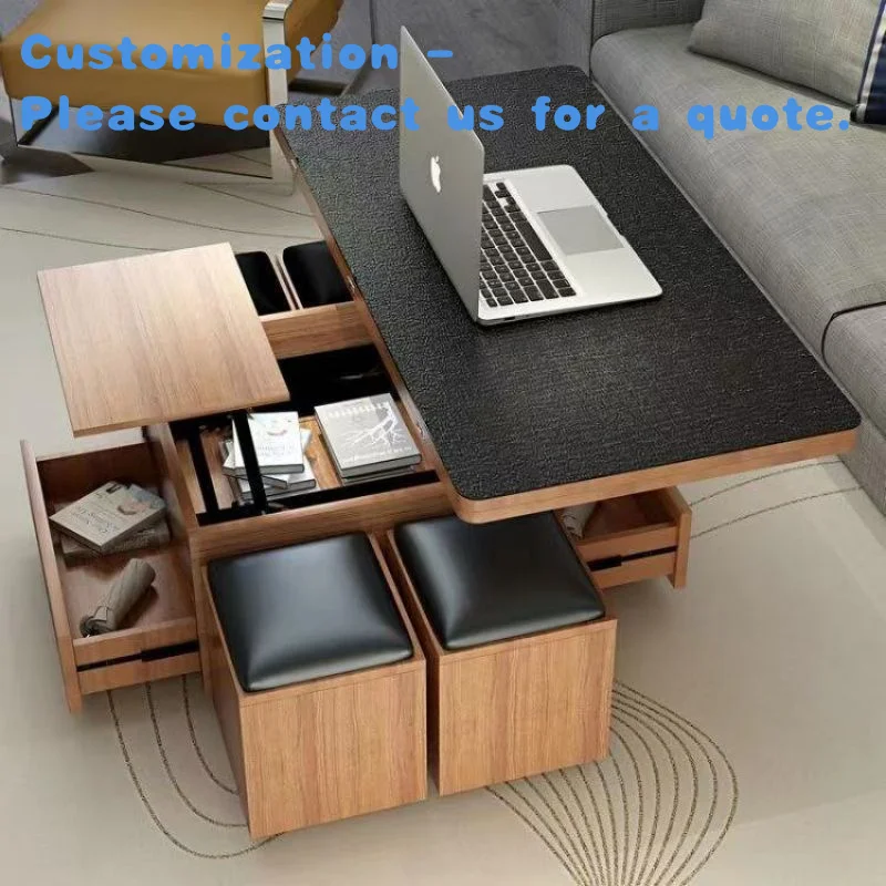 

custom.Adjustable Dinning Table Set Height Lifting Table Multifunctional Table