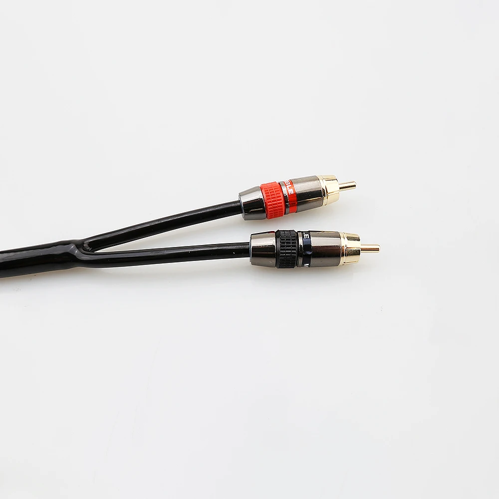 HIFI Pure Copper Signal Cable 2RCA Wire 2 RCA to 2 RCA audio cable male to male Splitter Y RCA Cable for Amplifier CD Player
