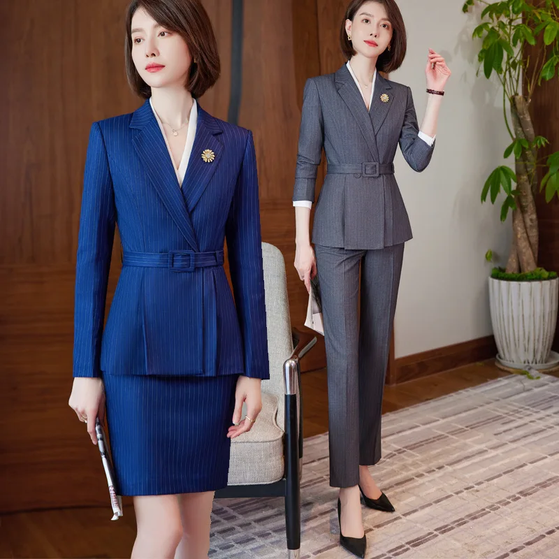 

High-End Professional Suit Female 2023 Autumn Fashion Temperament Goddess Fan Jewelry Shop Manager Suit Overalls Formal Wear