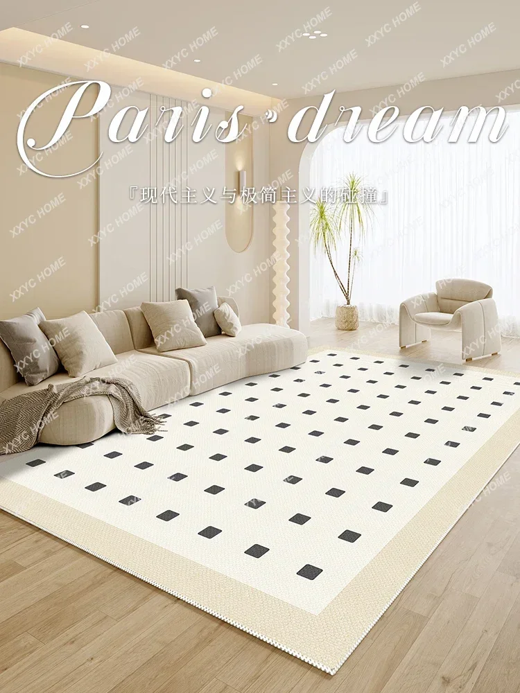 Estilo francês sala de estar tapete mesa café luz luxo simples e moderno casa quarto tapete veludo