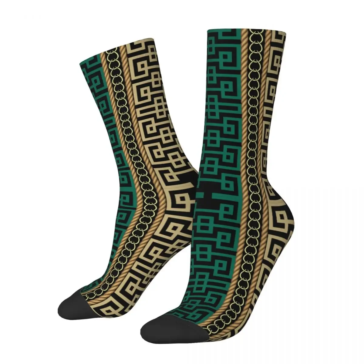 

Fashion Socks Vintage Greek Key Meanders Accessories Cute Greek Border Tribal Ethnic Style Socks All Seasons Birthday Present