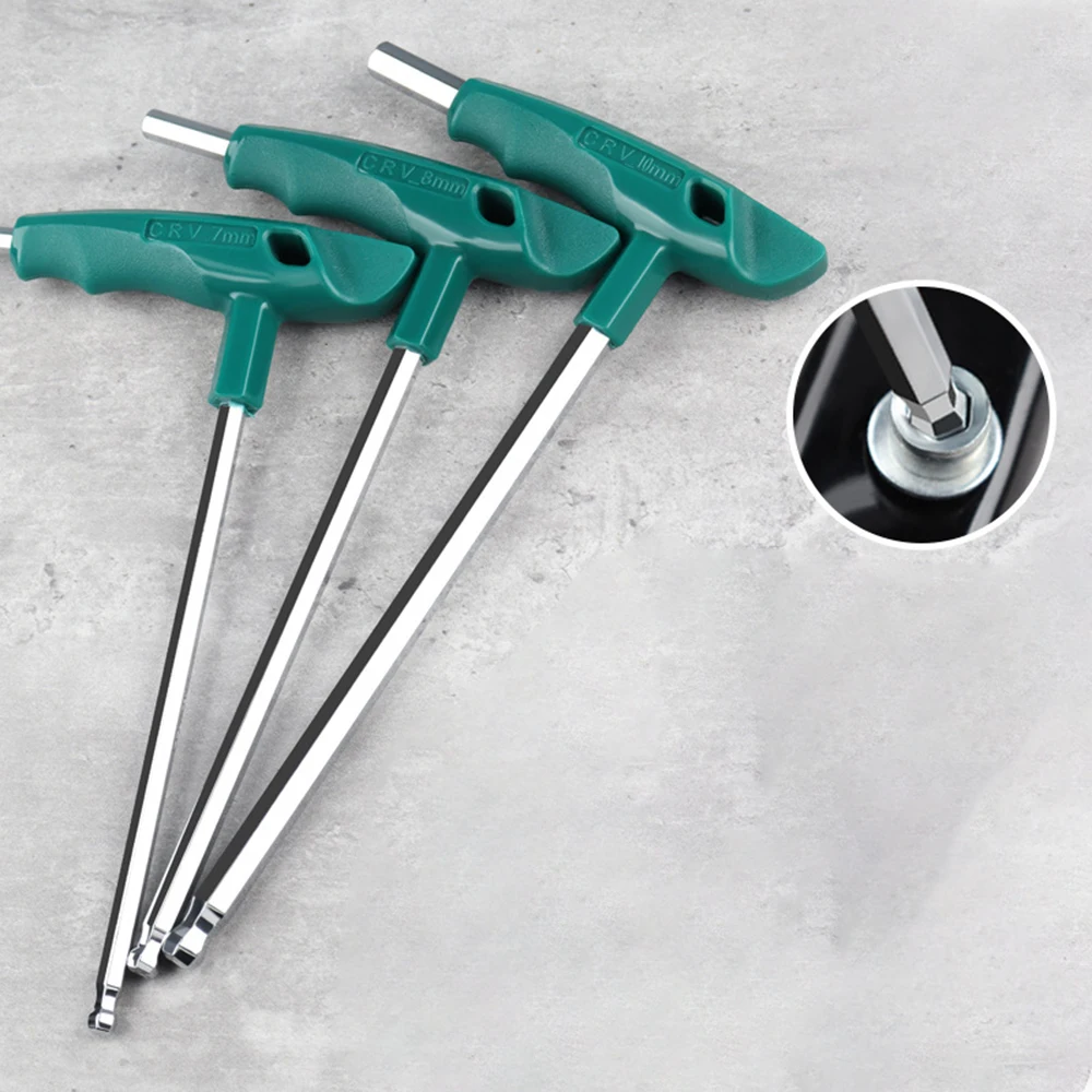 9PCS T Handle Hex Allen Key Screws Screwdriver Bike Repair Tools, Bicycle Assembly Wrench 2/2.5/3/4/5/6/7/8mm Allen Key view 6