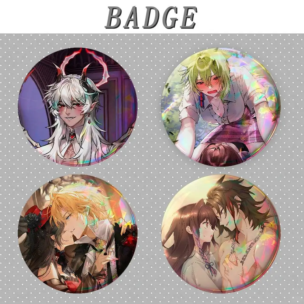 K-Kiss In H-Hell Badges Tinplate Soft Button Pin Brooch Metal Badge Custom Jewelry Accessories Hat Bag Lapel