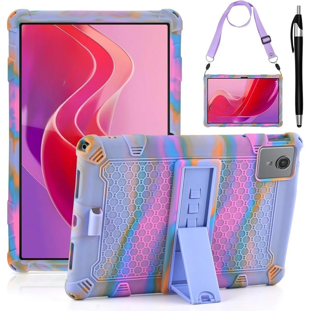 Soft Silicone Kids Safe Case for ZTE Nubia Pad Pro Global 10.9 2025 Nubia Pad Pro 10.9 with Shoulder Strap Stylus Pen