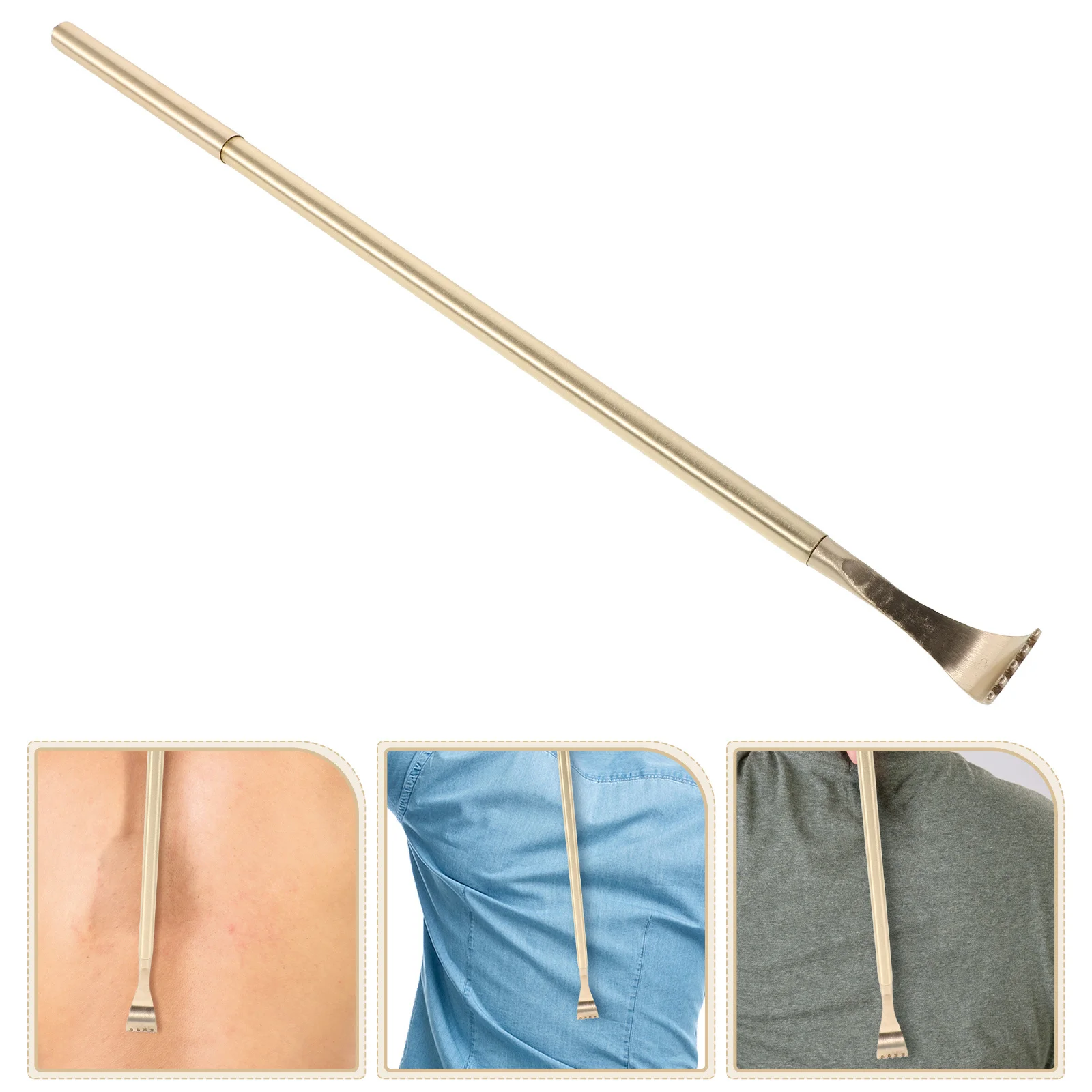 

Pure Copper Back Scratcher Sturdy Metal Scratch Relief Tool for Body Itch Ergonomic Shape for Full Back Coverage Unisex Design