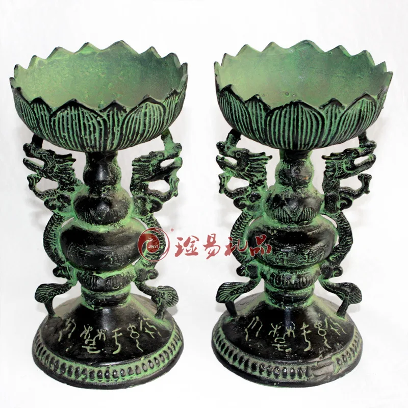 Chinese Bronze Ware Antique Wedding Supplies Wax Table Decoration Going Abroad