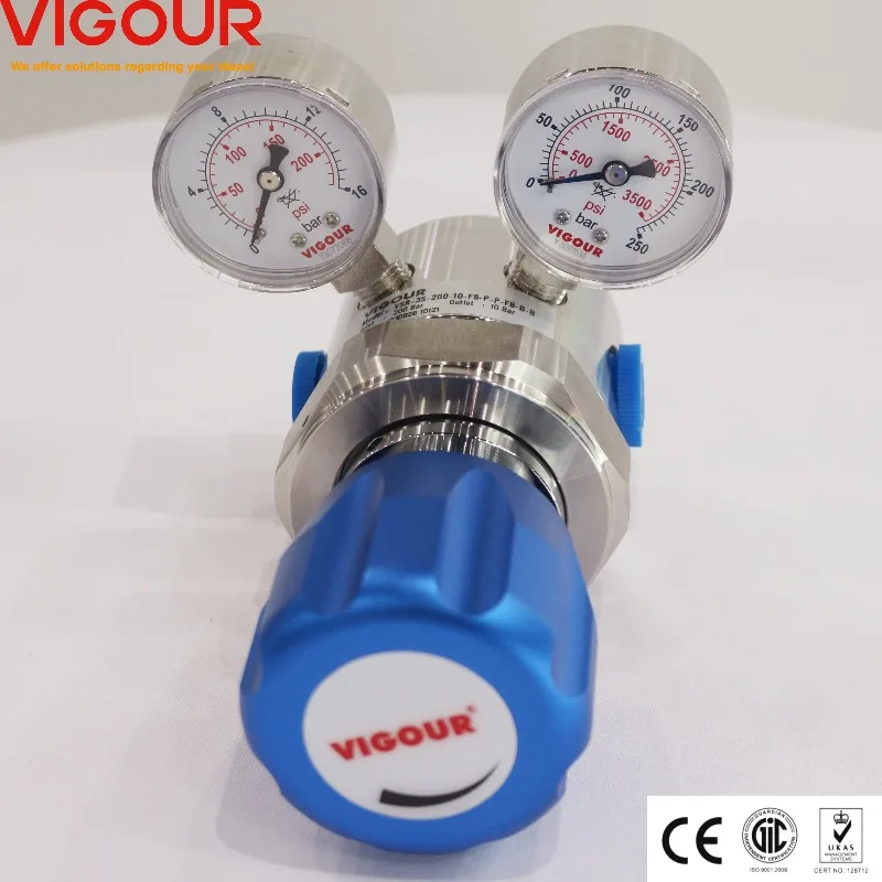 SS316L High Flow Manifold Special Six Port Design High Pressure 300bar LPG Single Stage