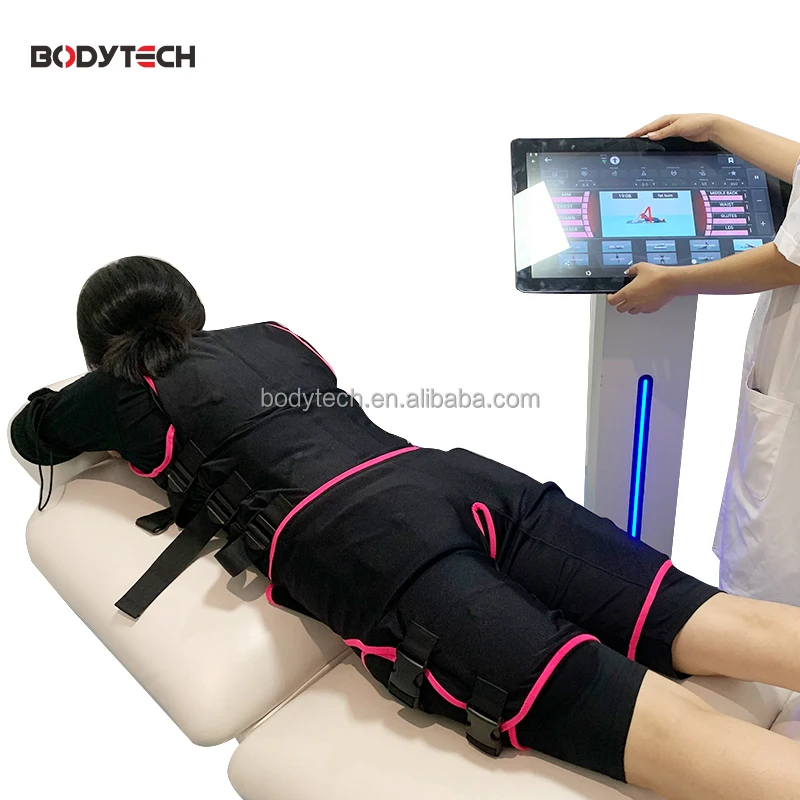 Bodytech Model Consumption Calorie EMS Suit Full Body Lymphatic Detoxification Improves Cellulite EMS Beauty Slimming Suit