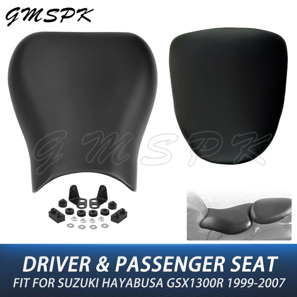 Coussin de siège de passager arrière pour conducteur avant de moto, adapté à Suzuki Hayabusa GSX1300R GSXR 1300 1999 – 2007