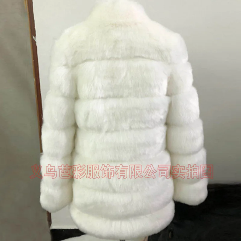 Women's Clothing Fox Fur Coat Medium To Long Style Soft Keep Warm Thickening Montage Environment protection Fur  Denim Jacket