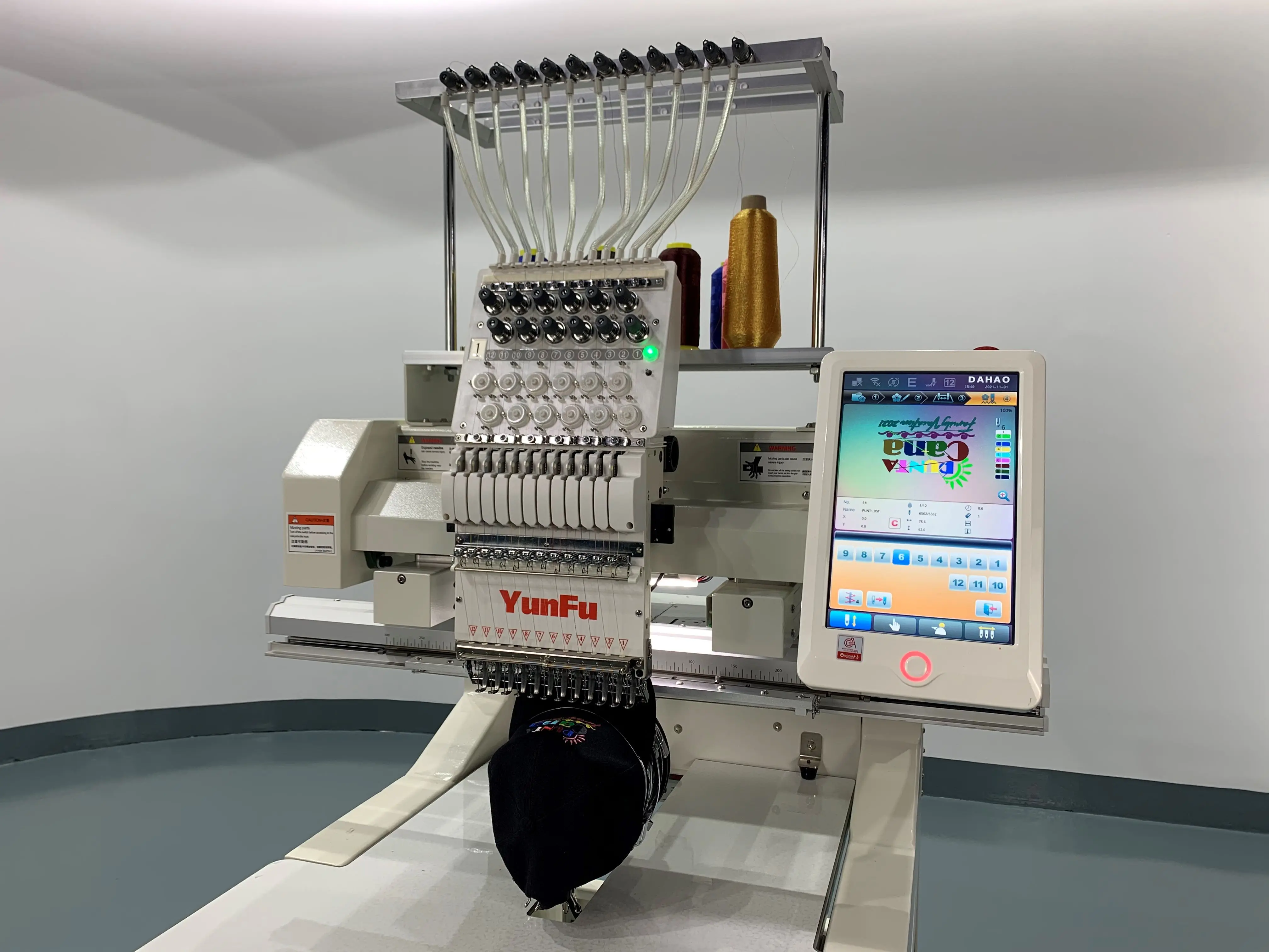 For Single Head Digital Computerized 400*600 mm 2 Years Warranty Embroidery Machine 12 15 Needles 1200 RPM High Accuracy