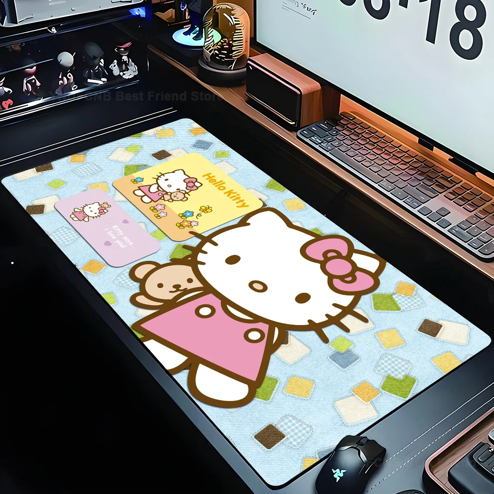 H-hello K-kitty Mousepad Mouse Mat Desk Mat With Pad Gaming Accessories Prime Gaming XXL Keyboard Pad