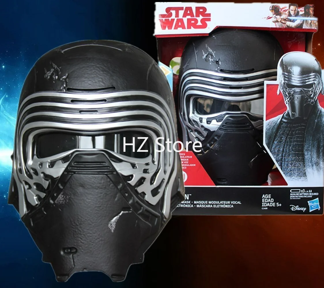 Hasbro STAR WARS The Rise of Skywalker Kylo Ren Voice Changer Electronic Vocal Mask for Kids Halloween Role-Play Costume C1428