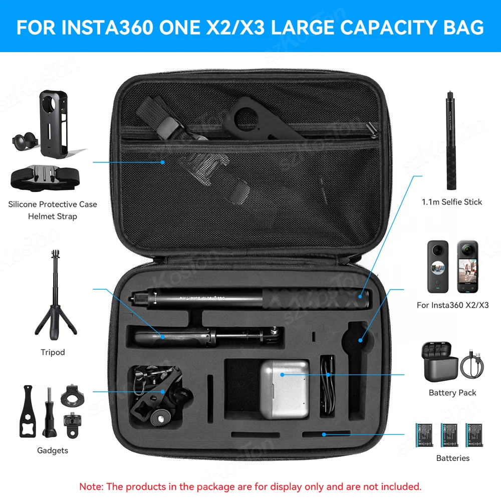 Storage Case for Insta360 X4 X3 X2 Waterproof Carrying Bag Insta 360 Panoramic Camera Handbag Accessory Box Large Medium Small