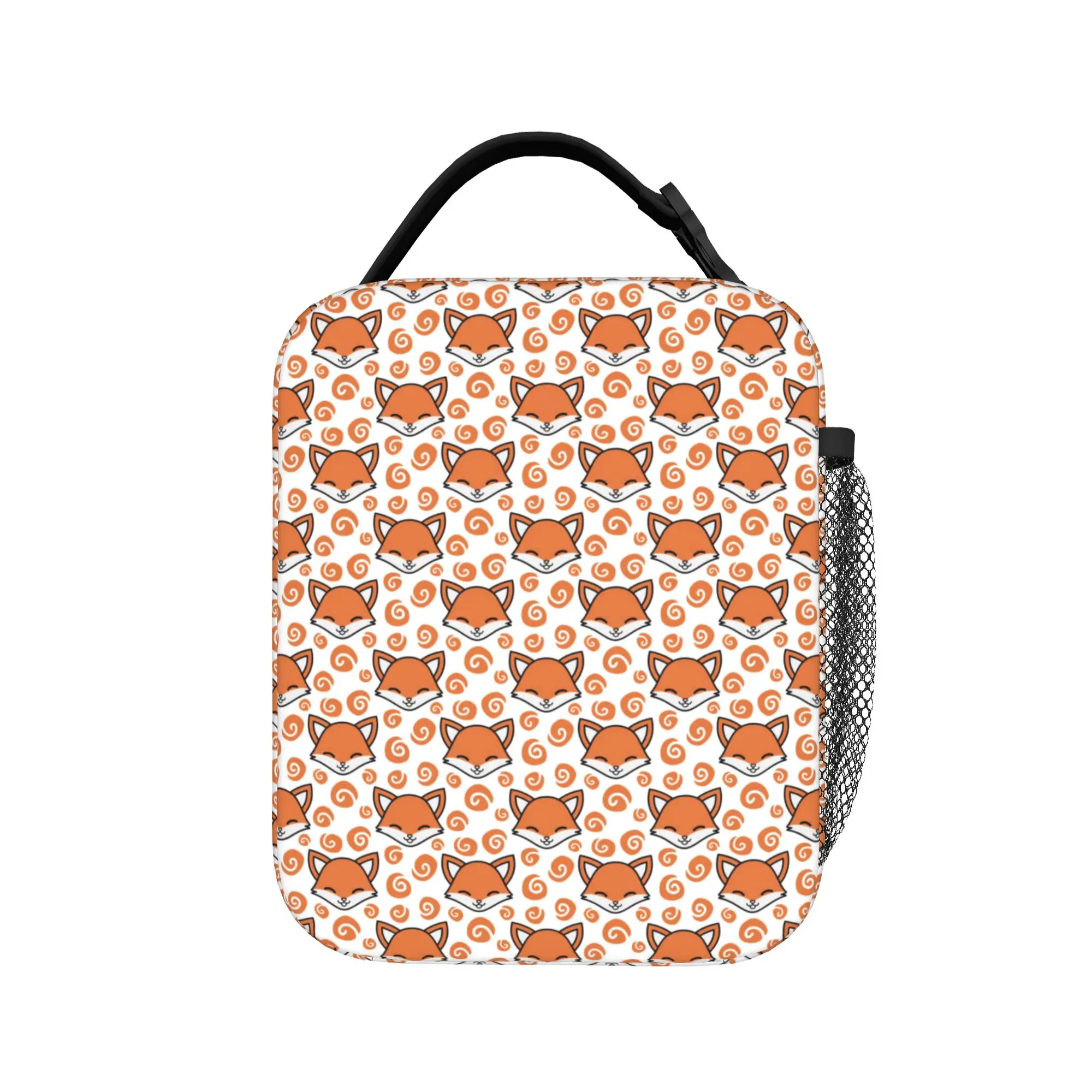 

Cute Orange Fox Lunch Bag Fashion Lunch Box Office Convenient Tote Food Bags For Unisex Waterproof Print Cooler Bag