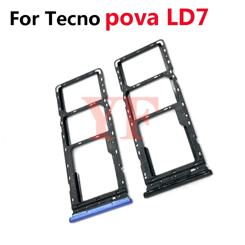 For Tecno Pova 2 3 4 5 Pro Neo LD7 LE6 LE7 LG7n LH7n LF7n LG8n LH8n Pouvoir 3 Air LC6 SIM Card Tray Slot Holder Adapter Socket