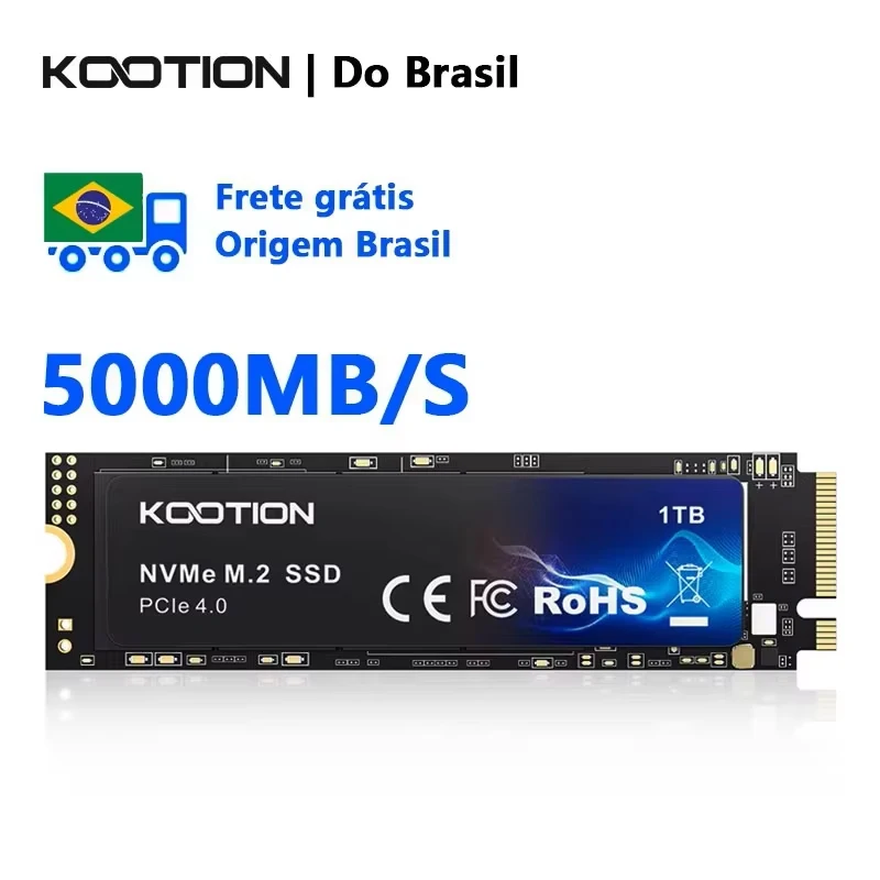 KOOTION X16 SSD Nvme M2 512GB 1TB 2TB Gen4 Nvme SSD Disco rígido M.2 2280 PCIe 4.0x4 Unidade de estado sólido interna para laptop desktop