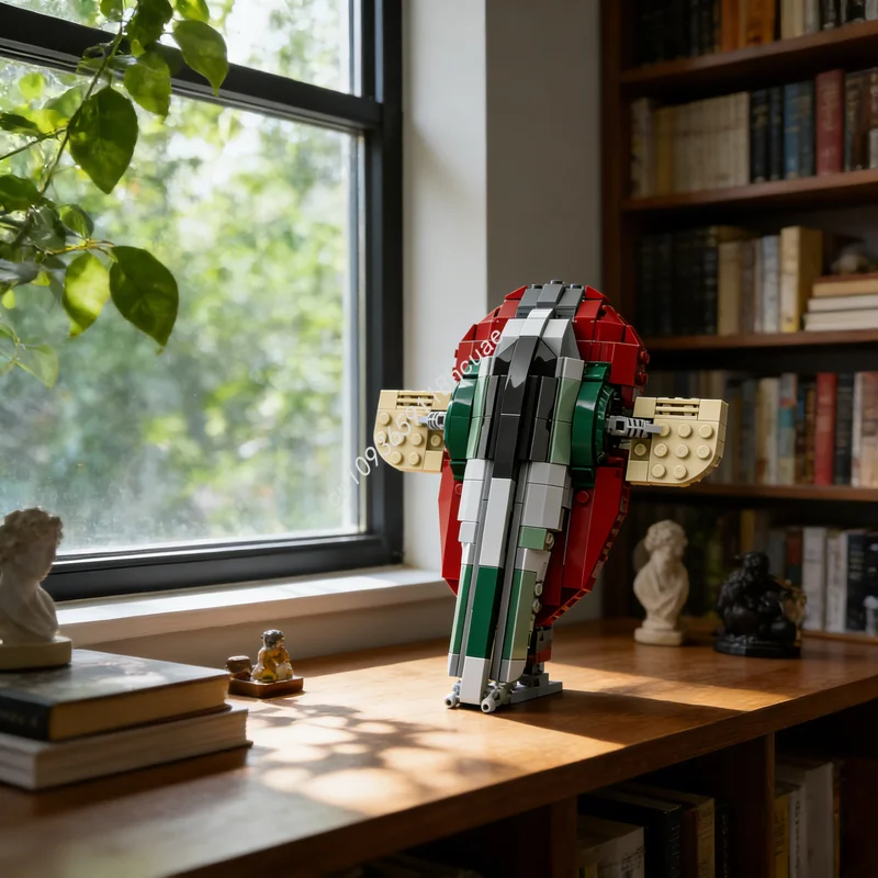 

253 детали MOC Star Battle Palm Scale Slave 1 Firespray Boba, конструктор, модель, развивающая игрушка, строительные блоки, рождественский подарок