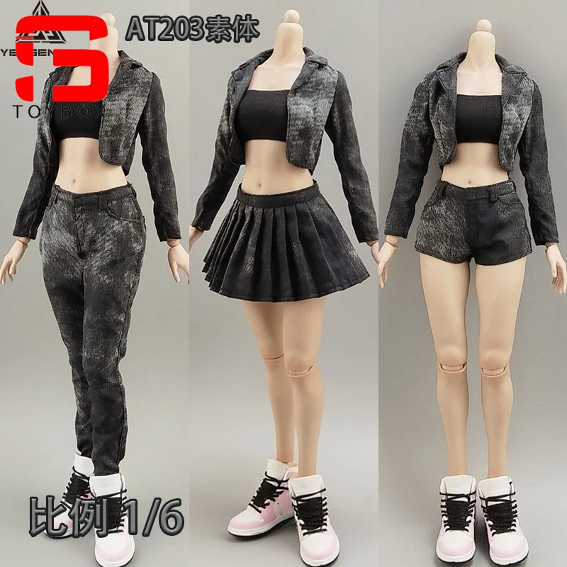1/6 skala krótki komplet garniturów szorty plisowana spódnica długie spodnie ubrania Model Fit 12 ''kobieta żołnierz figurka ciało