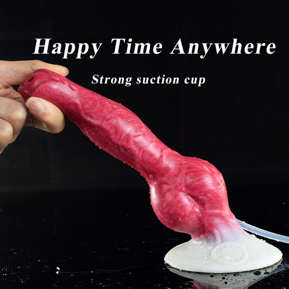 QKKQ Ejaculation Dog Dildo Animal Big Knot Penis Anal Plug Sex Toys for Women Men G-Spot Strong Stimulate Adult products 18