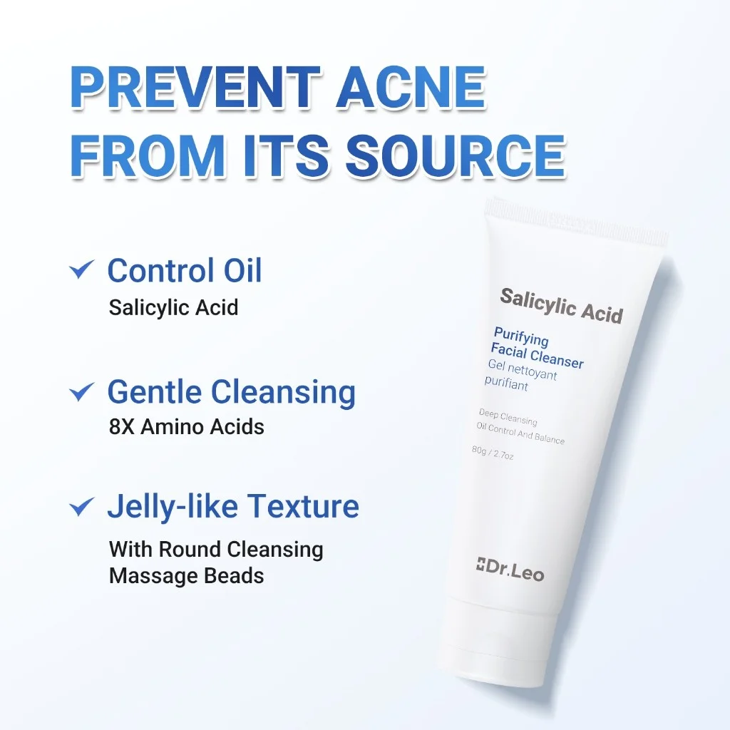 دكتور ليو غسل الوجه حمض الساليسيليك حب الشباب القتال تنقية المطهر السيطرة على النفط مكافحة حب الشباب