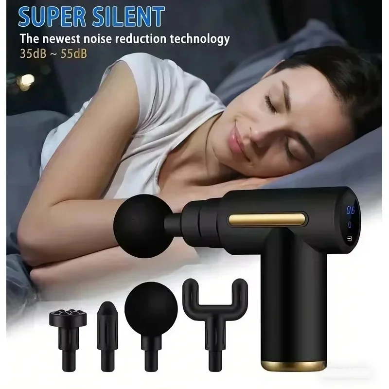 2026 Portable Muscle Massage Gun For Body Massage, With Led Touch Screen, Speed Adjustment, Rechargeable
