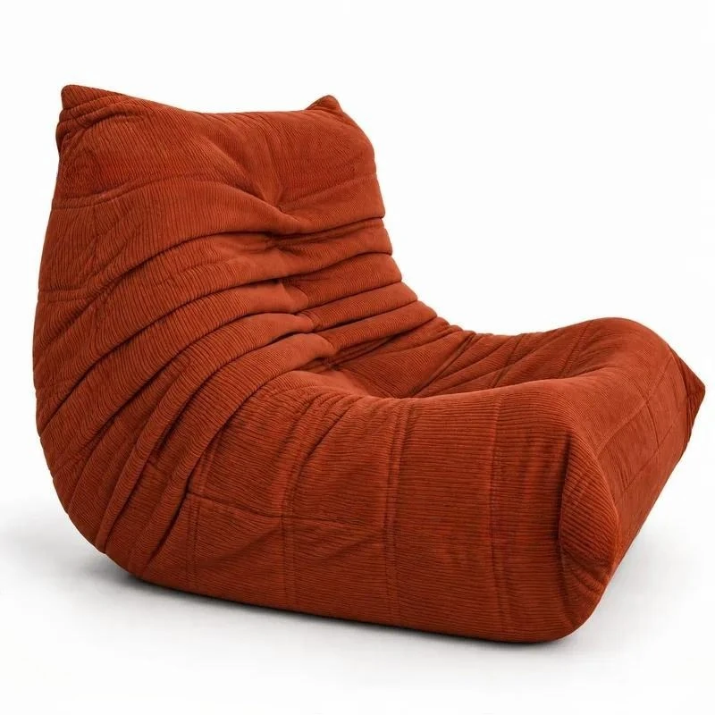 Vacuum Compressed Lazy Sofa Single Seater Tofu Block Style Comfortable Floor Couch for Living Room Bedroom Portable Space