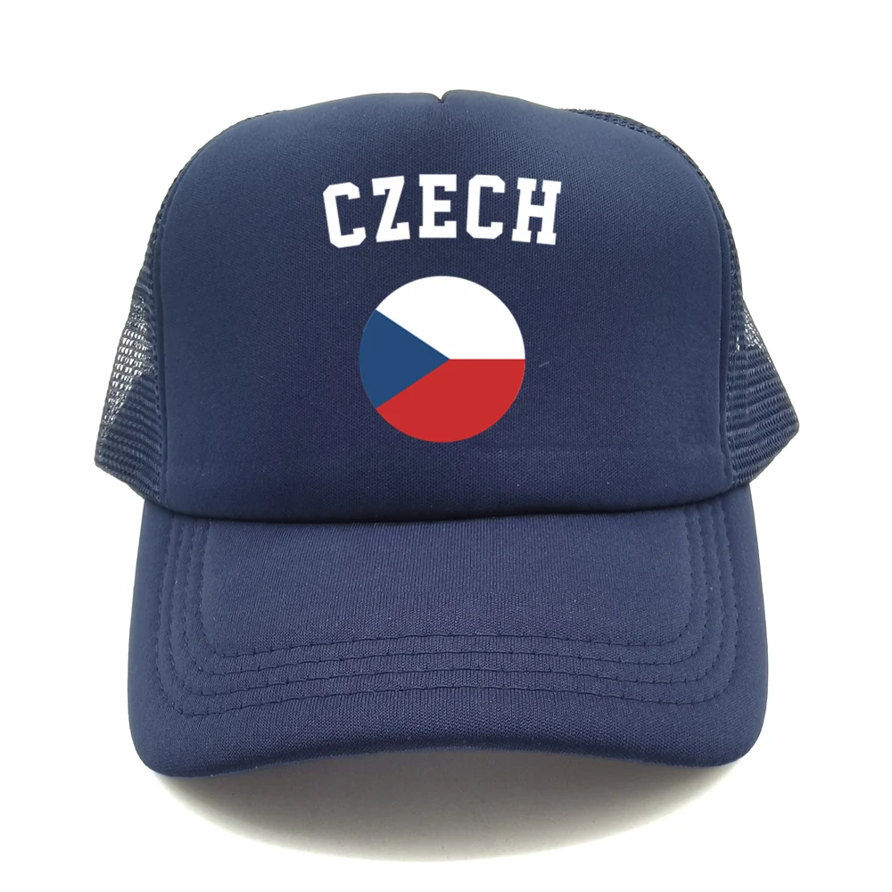 Czech Republic Baseball Cap Fashion Women Men Country Flag Trucker Hats Summer Breathable Mesh Net Snapback Sun Caps view 3