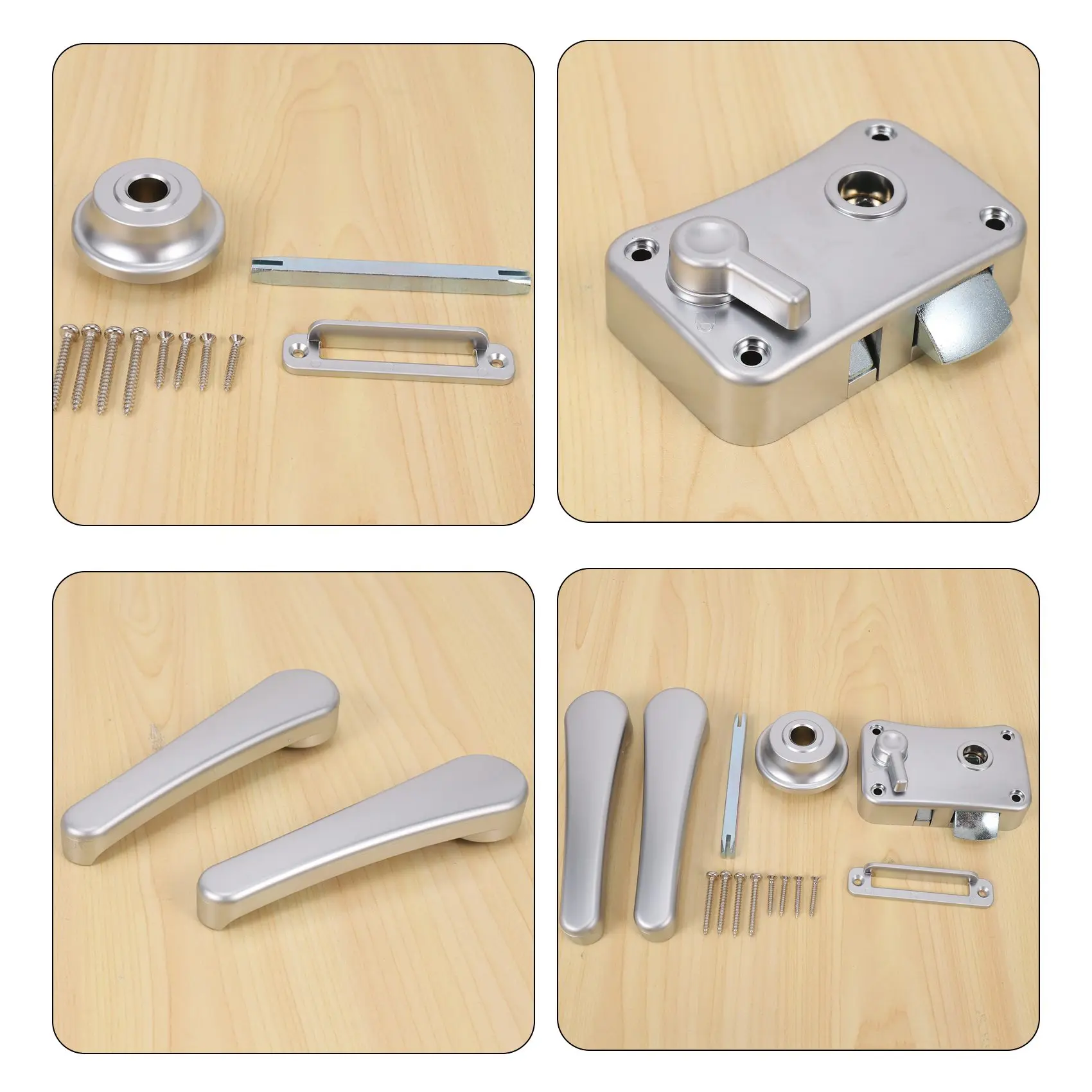 

A45F-RV Toilet Door Lock Bathroom Door Lock Caravan Boat Latch Handle Lock RV Accessories