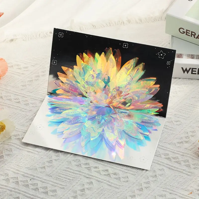 Birthday Card 3D Advanced Foldable Exquisite Blessing Handmade Beautiful Finished Card Ins for Girlfriend