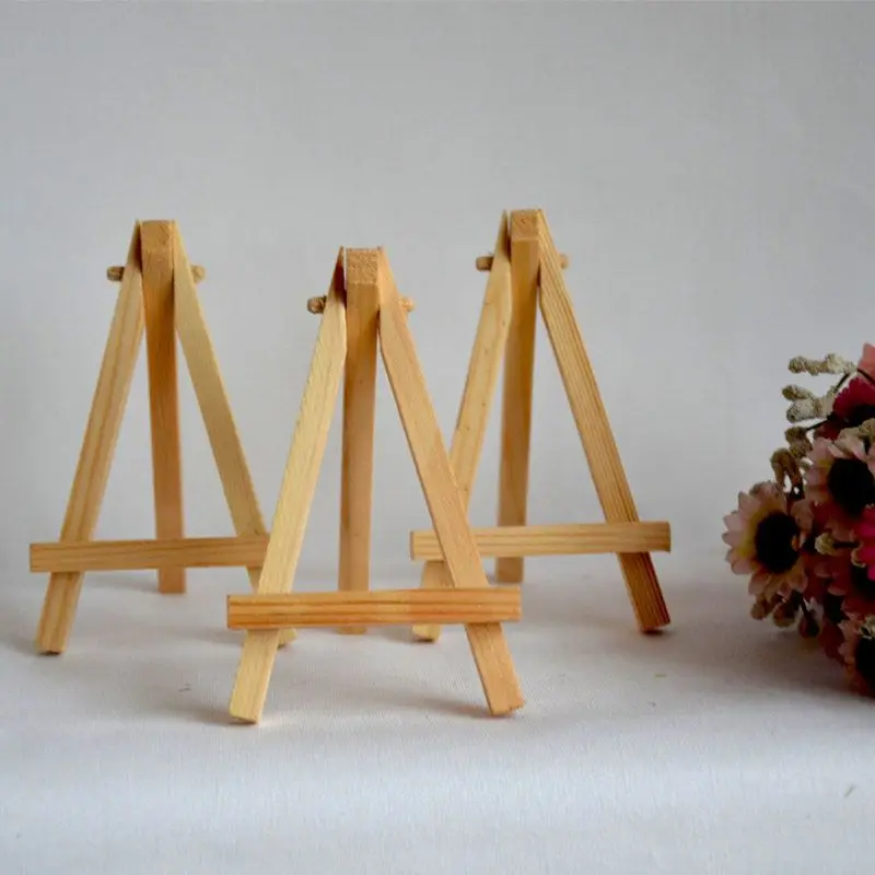 12Pcs Wooden Tripod Easels Desk Display Holder Stand Collapsible for Painting