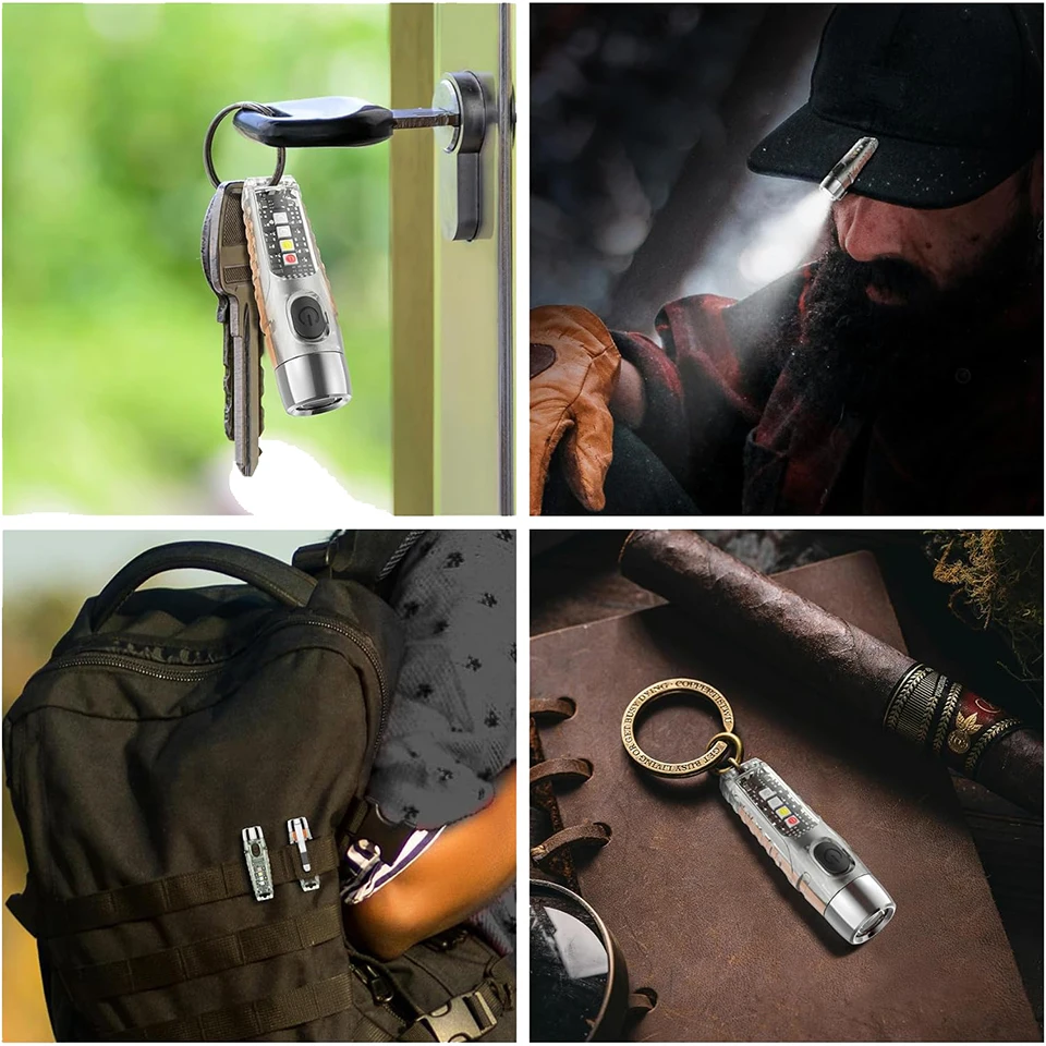 TUNENGE S12 plus 600LM مصباح يدوي صغير محمول السطوع USB قابل لإعادة الشحن IP66 مقاوم للماء الشعلة ضوء الطوارئ مصابيح خارجية #4