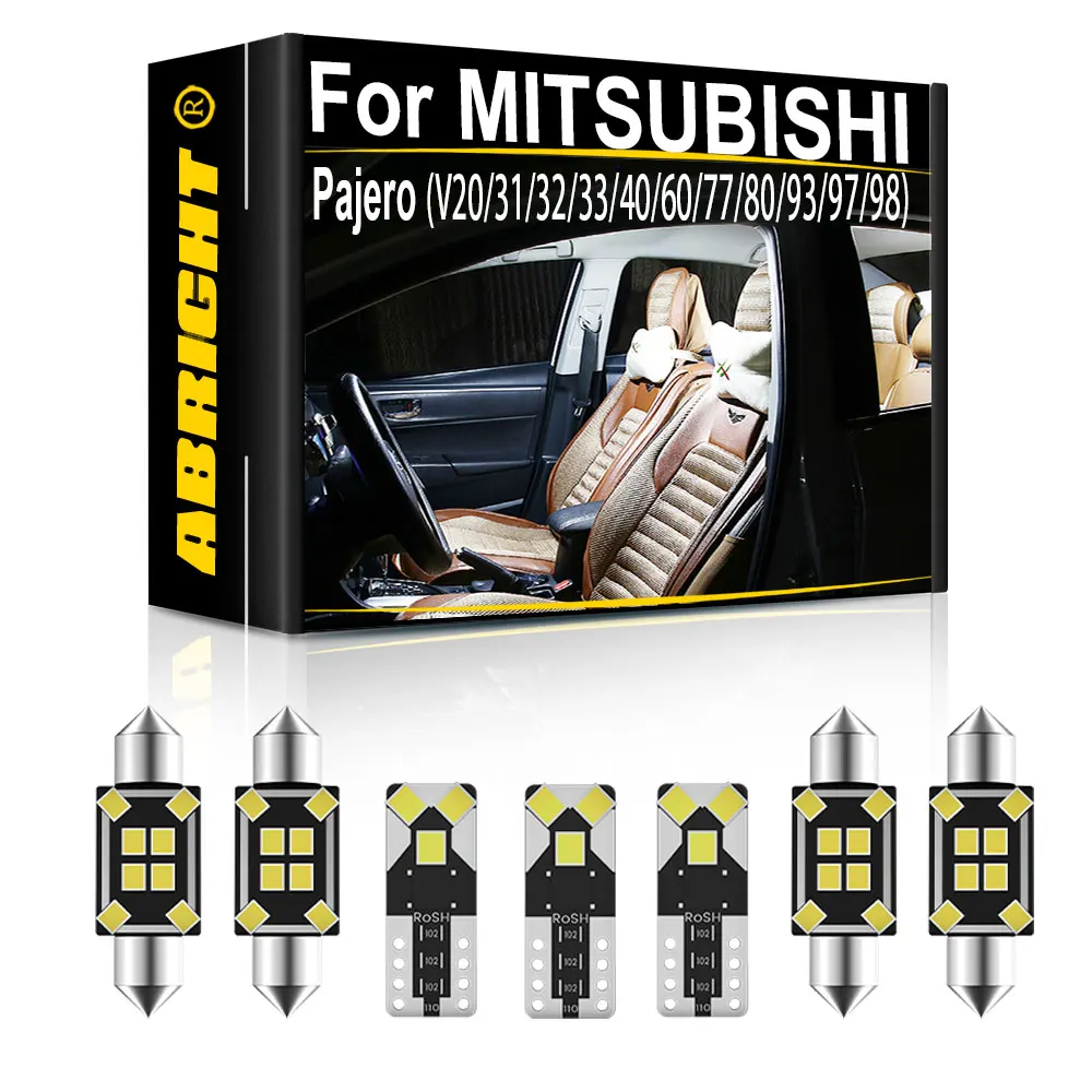 15pcs Car Interior Led Light Kit Canbus For Pajero (V20/31/32/33/40/60/77/80/93/97/98) 1990-2020 WHITE