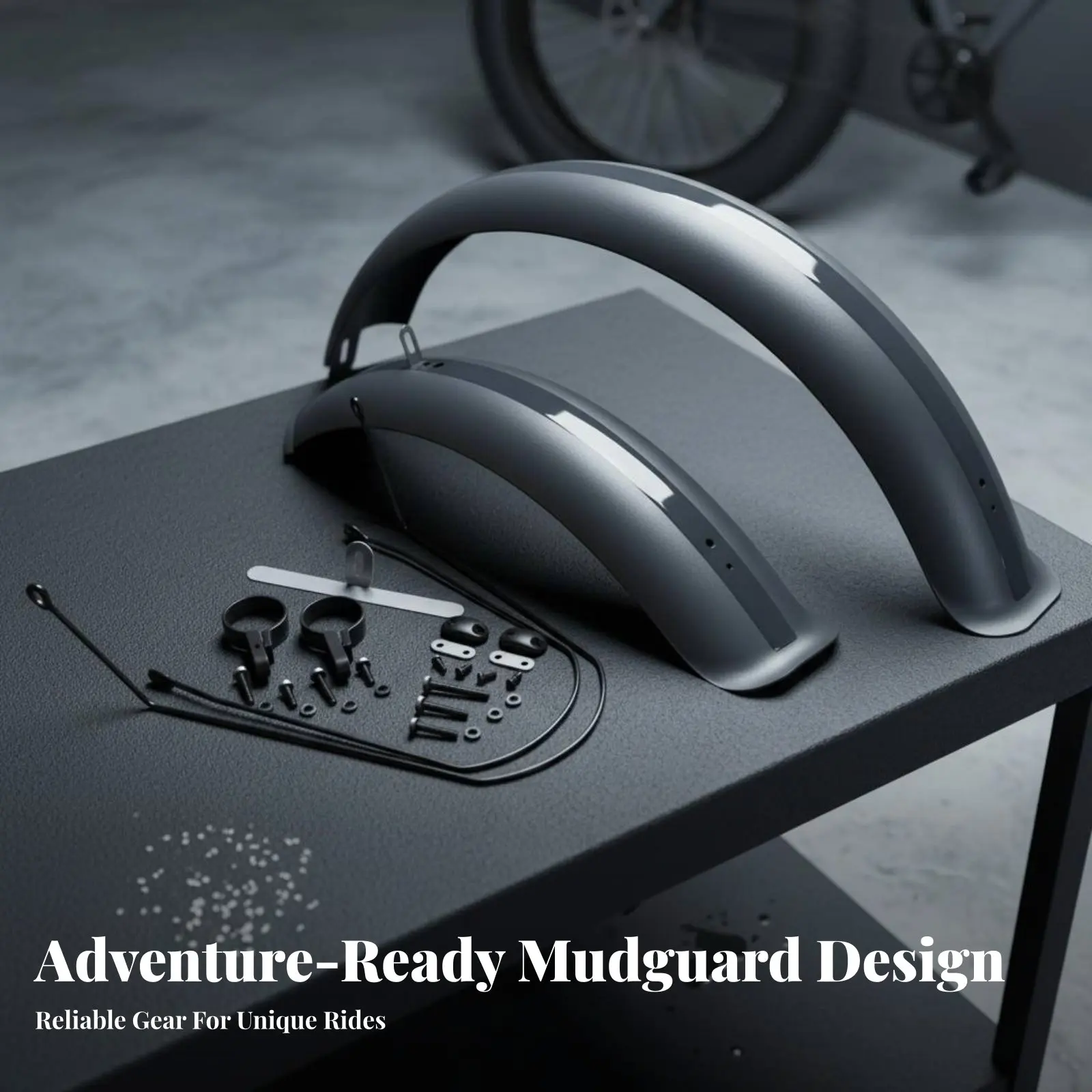 20 Inch Wide Bike Mudguards Easy to Clean 20 Inch Wide Tire Mudguard Winter Bike Mudguard Set Includes Mounting Hardware