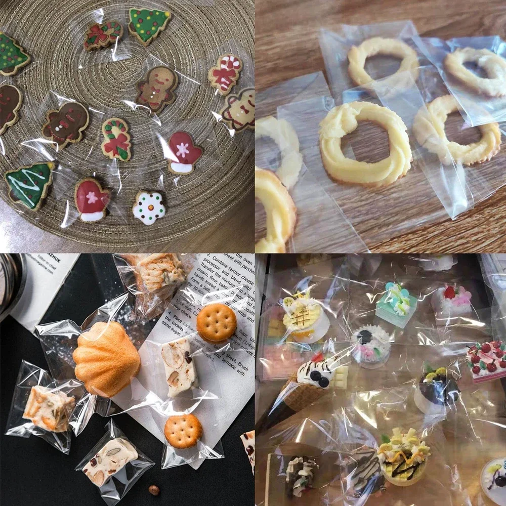 1000-100 Stück OPP Selbstklebende Klare Plastiktüten Verpackungs-Versiegelungs-Cellophanbeutel für Schmuck, Kekse, Süßigkeiten, Geschenke, Kekse Verpackung – Detail 3