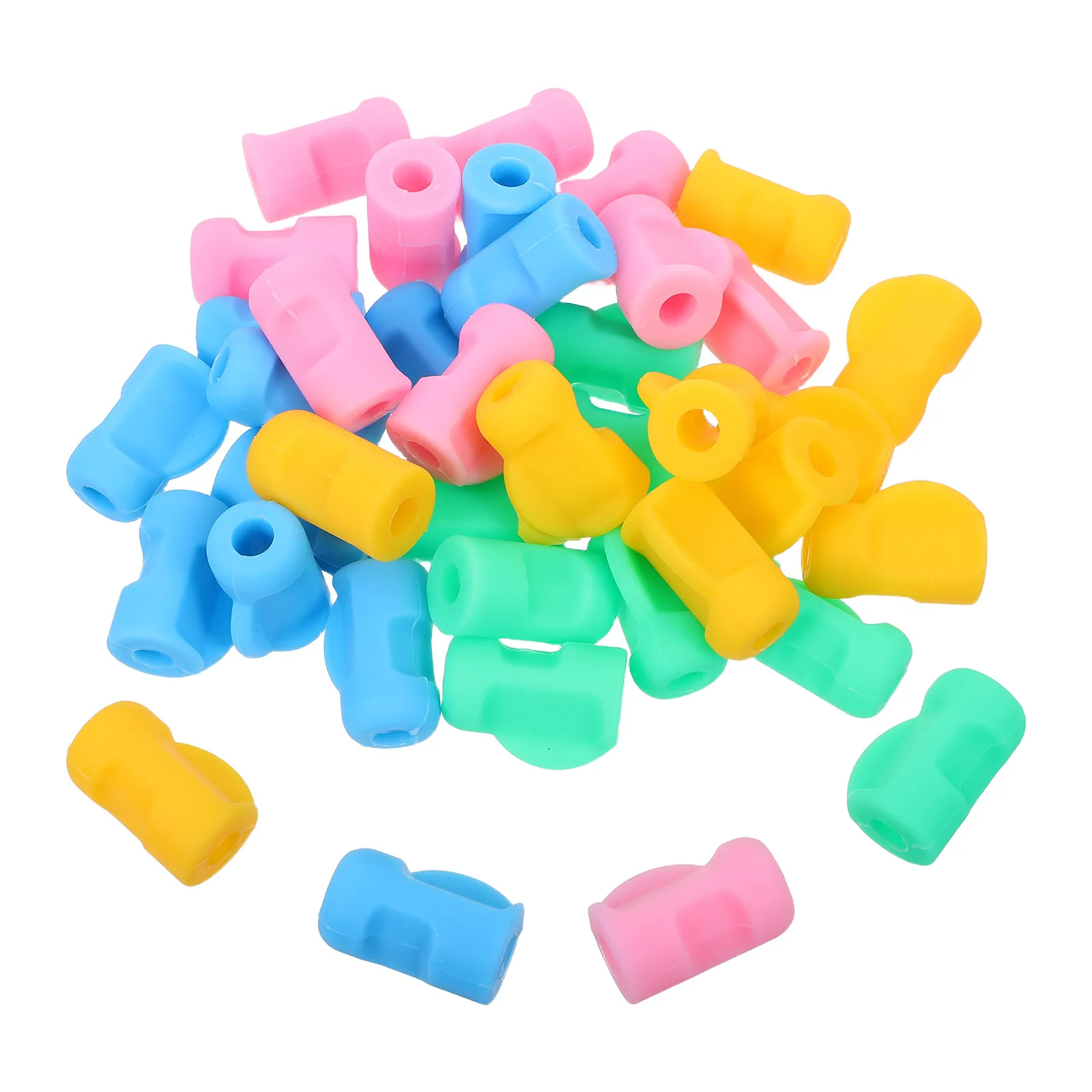 100Pcs Pencil Holder Silicone Writing Grip Pen Clip Handwriting Tools for Training Assistance Training Pen Holder