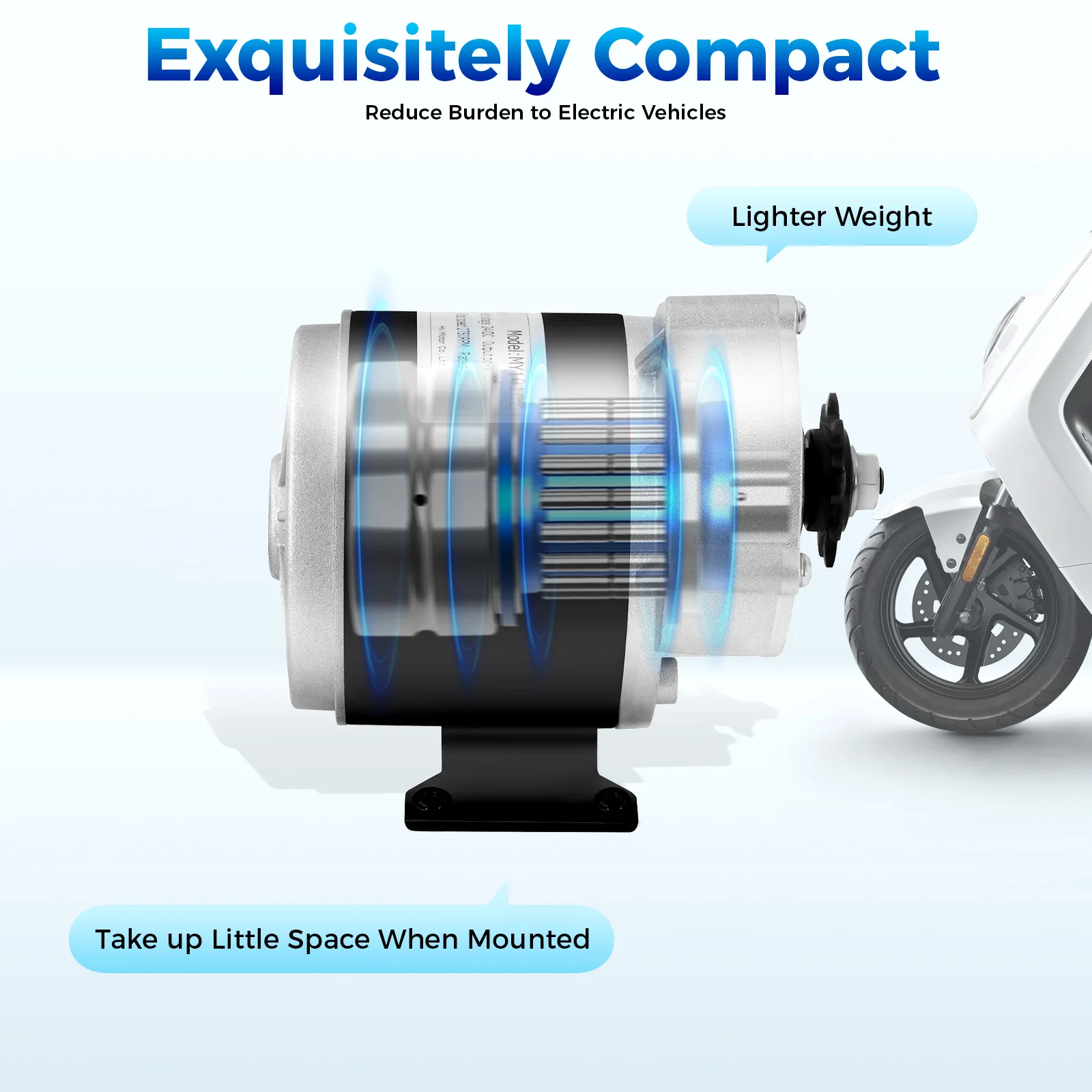 

High Torque 24V 350W Electric Vehicle Geared Motor, 300 RPM, Copper Coil, Iron Housing, Durable for E-Bike & Scooter Upgrades