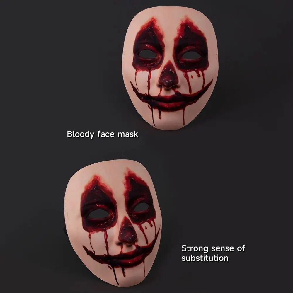 Fiore di rosa Copricapo da sposa di Halloween Maglia di sangue Cerchio per capelli da donna Costume cosplay Fascia per capelli di Halloween Set di maschere per ragazze